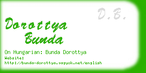 dorottya bunda business card